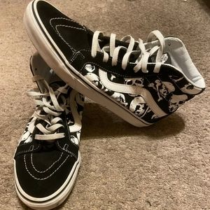 Skulls bones Vans Shoes w9.5